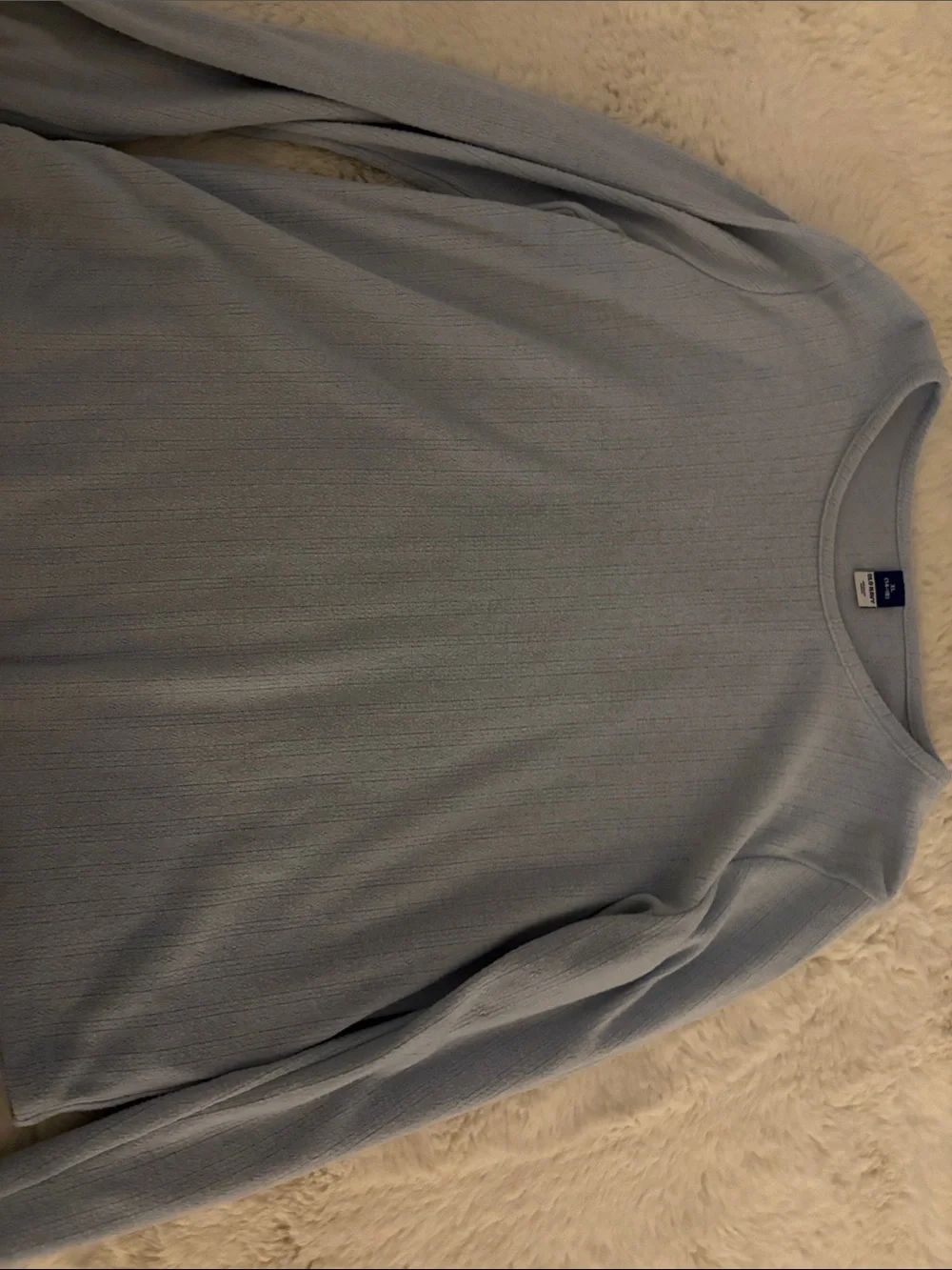 Old Navy Light Blue Ribbed Long Sleeve Top